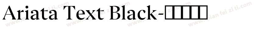 Ariata Text Black字体转换